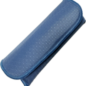 27W Semi Hard Fold Over - Light Blue Satin Dots